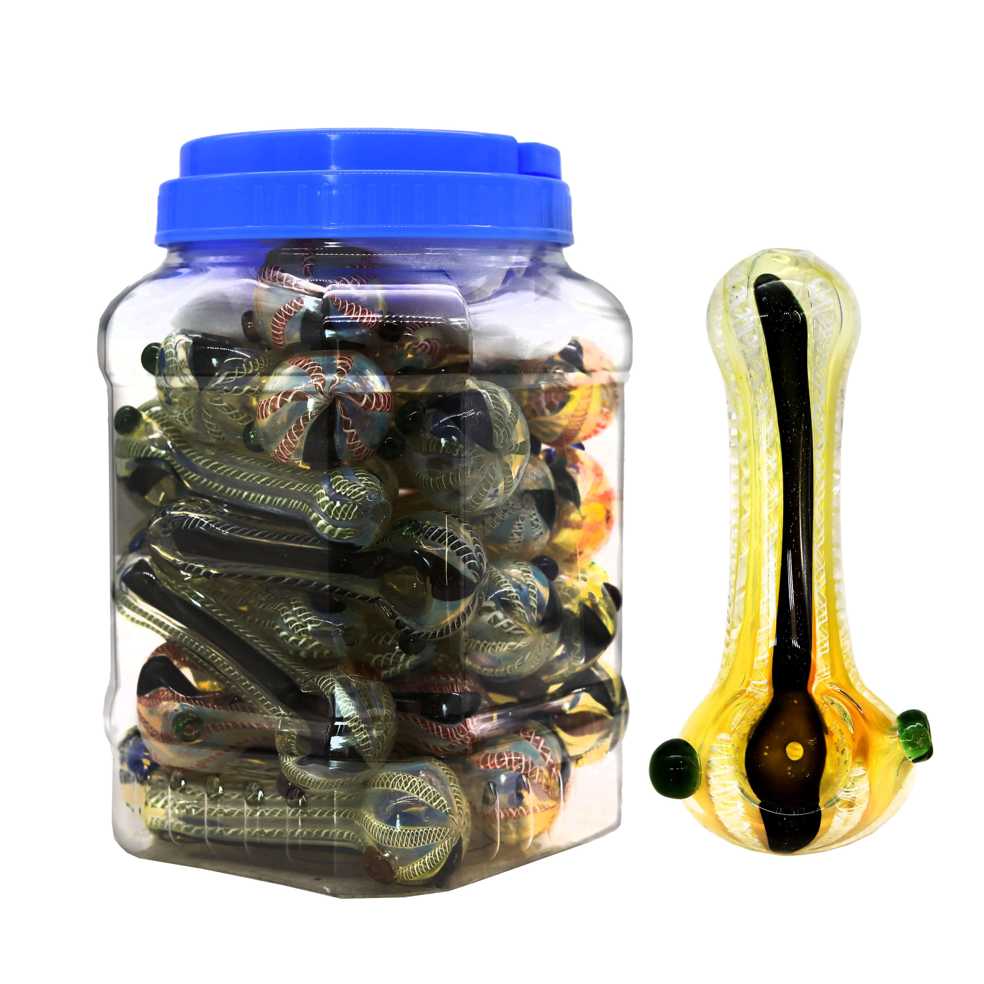Swirl Design Mix Dicro Handpipe (HP106) | 4 inch | 30 Count Display product image